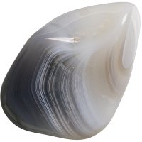 Achát šedý tromlovaný XL