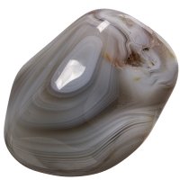 Achát šedý tromlovaný XL