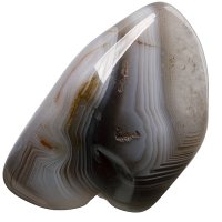 Achát šedý tromlovaný XL