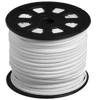 Plochá umělá kůže bílá, 3x1 mm (1m)