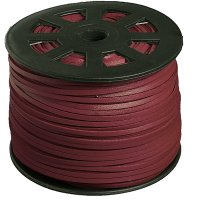 Plochá umělá kůže červená, 3x1 mm (1m)