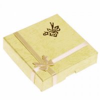 Dárková krabička žlutá 9x9x2 cm