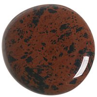 Obsidián mahagonový, tromlovaná placička 41 mm