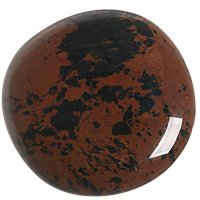 Obsidián mahagonový, tromlovaná placička 41 mm