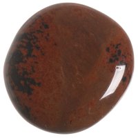 Obsidián mahagonový, tromlovaná placička 34 mm