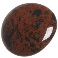 Obsidián mahagonový, tromlovaná placička 35 mm