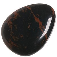 Obsidián mahagonový, tromlovaná placička 34 mm