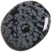 Obsidián vločkový, tromlovaná placička 43 mm