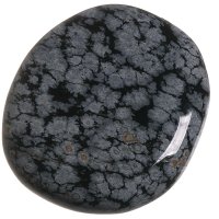 Obsidián vločkový, tromlovaná placička 43 mm
