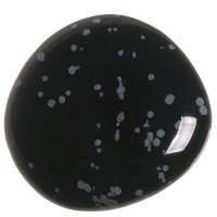 Obsidián vločkový, tromlovaná placička 38 mm