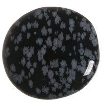 Obsidián vločkový, tromlovaná placička 38 mm