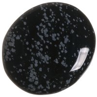 Obsidián vločkový, tromlovaná placička 41 mm