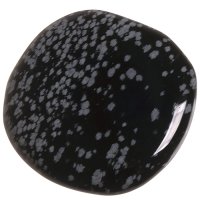 Obsidián vločkový, tromlovaná placička 41 mm