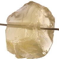 Citrín surový, vrtaný, 22- 28 mm