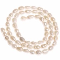 Říční perličky bílé,4x5-6 mm (30 ks)