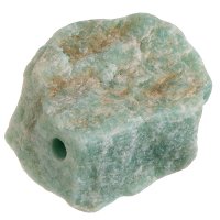 Amazonit surový, vrtaný 25-32 mm