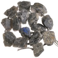 Labradorit surový vrtaný, šňůra 40 cm