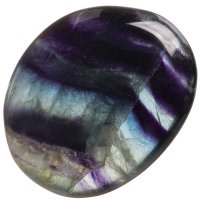 Fluorit, tromlovaná placička 38 mm