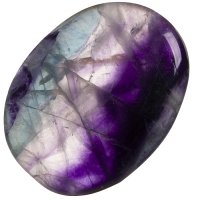 Fluorit, tromlovaná placička 43 mm