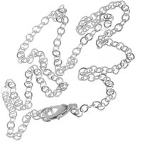 Řetízek stříbrné barvy, 3 mm (45 cm)