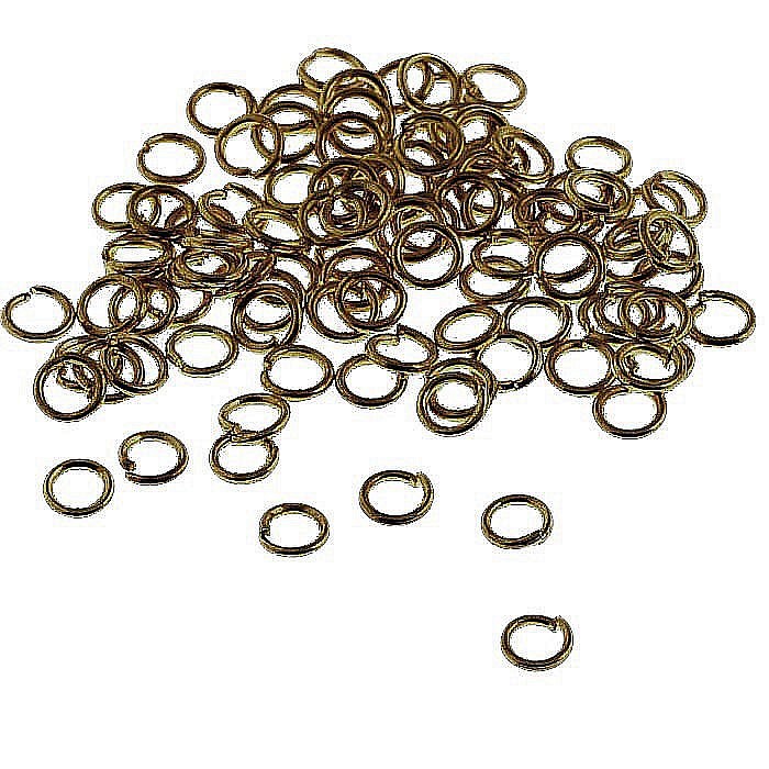 Spojovací kroužky starozlaté 7x1 mm (100 ks)