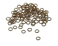 Spojovací kroužky starozlaté 7x1 mm (100 ks)
