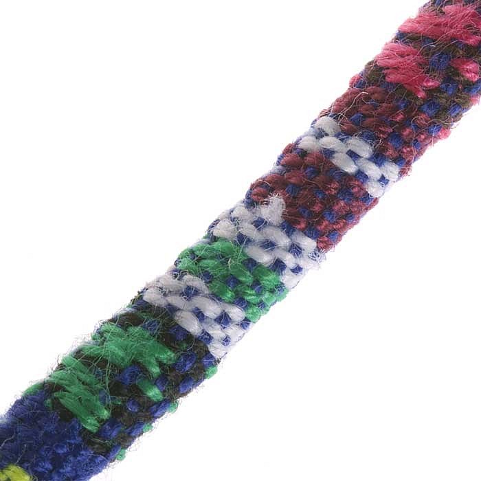 Tkaná etnošňůra modrá, 5 mm (1m)