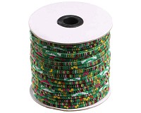 Tkaná etnošňůra zelená, 5 mm (1m)
