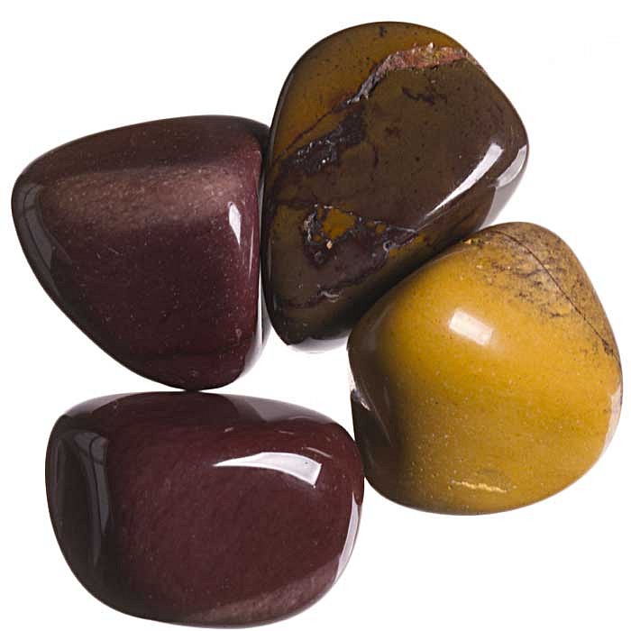 Tromlovaný jaspis mookait S, 4 ks