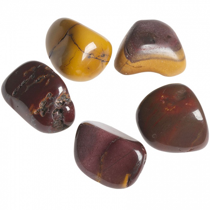 Tromlovaný mookait jaspis M, 5 ks
