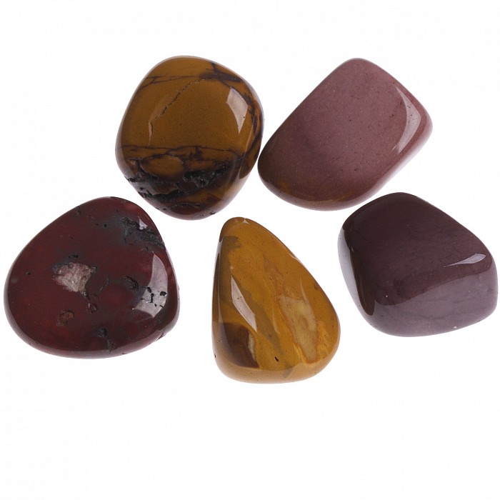 Tromlovaný mookait jaspis M, 5 ks