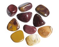 Tromlovaný mookait jaspis M, 10 ks