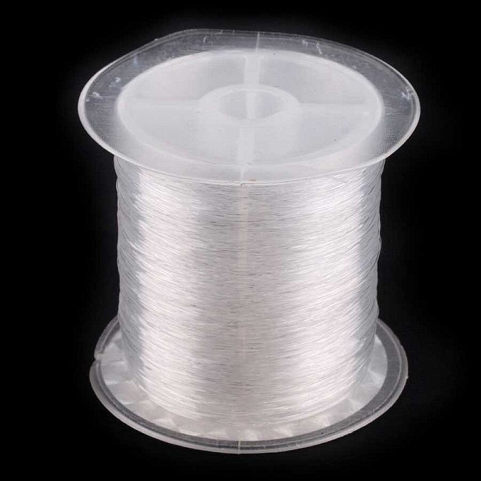 Vlasec silikonový pevný čirý, 0,8 mm, cívka (8 m)