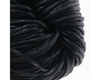 Voskovaná šňůra černá, 1 mm (5 m)