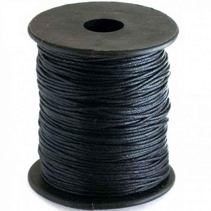Voskovaná šňůra černá, 1 mm (5 m)
