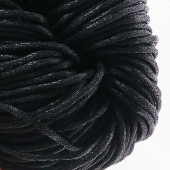 Voskovaná šňůra černá, 1 mm (5 m)