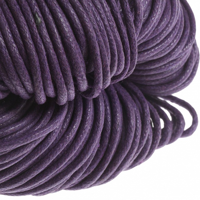 Voskovaná šňůra fialová 2 mm (5 m)