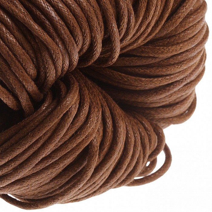 Voskovaná šňůra hnědá, 2 mm (5 m)