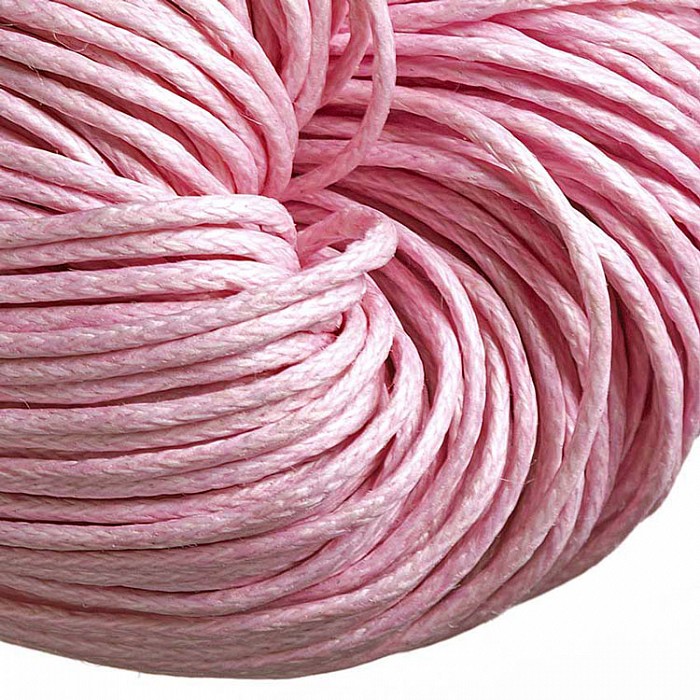 Voskovaná šňůra růžová, 1 mm (5 m)