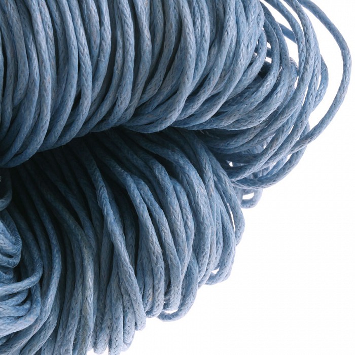 Voskovaná šňůra světle modrá, 1 mm (5 m)