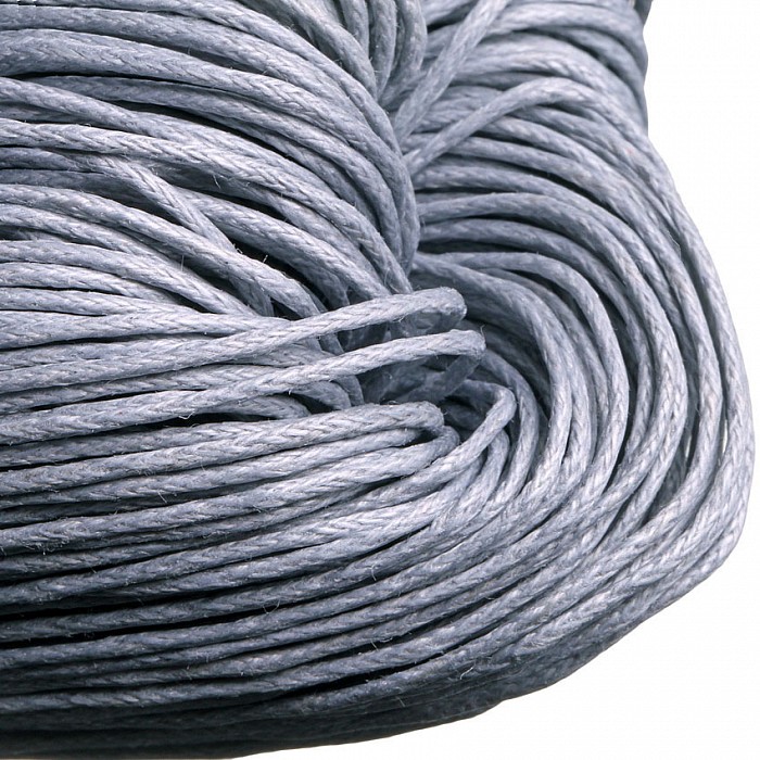 Voskovaná šňůra světle šedá, 1 mm (5 m)