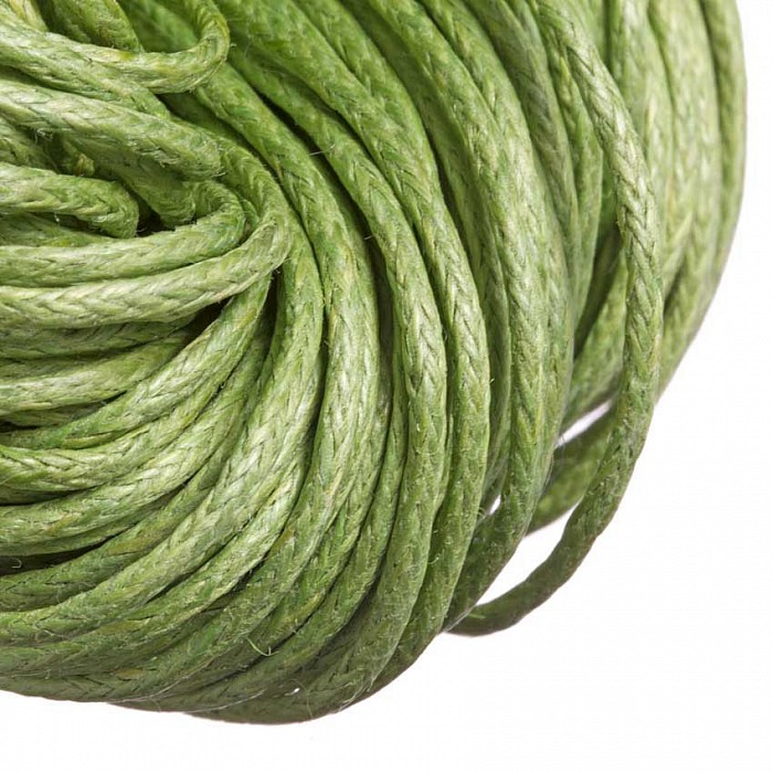 Voskovaná šňůra světlezelená, 1 mm (5 m)