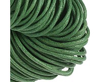 Voskovaná šňůra zelená, 2 mm (5 m)