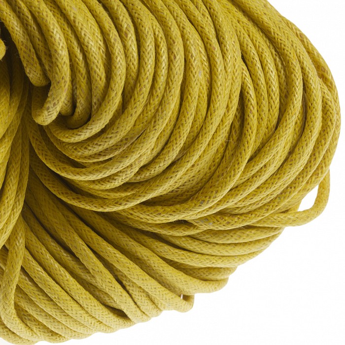 Voskovaná šňůra žlutá, 2 mm (5 m)
