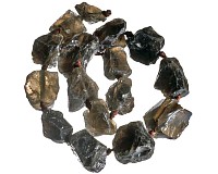 Záhněda surová vrtaná, šňůra 40 cm