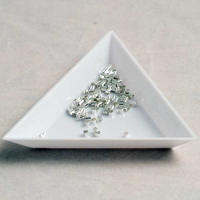 Zamačkávací rokajl 2 mm, stříbrný, 1g